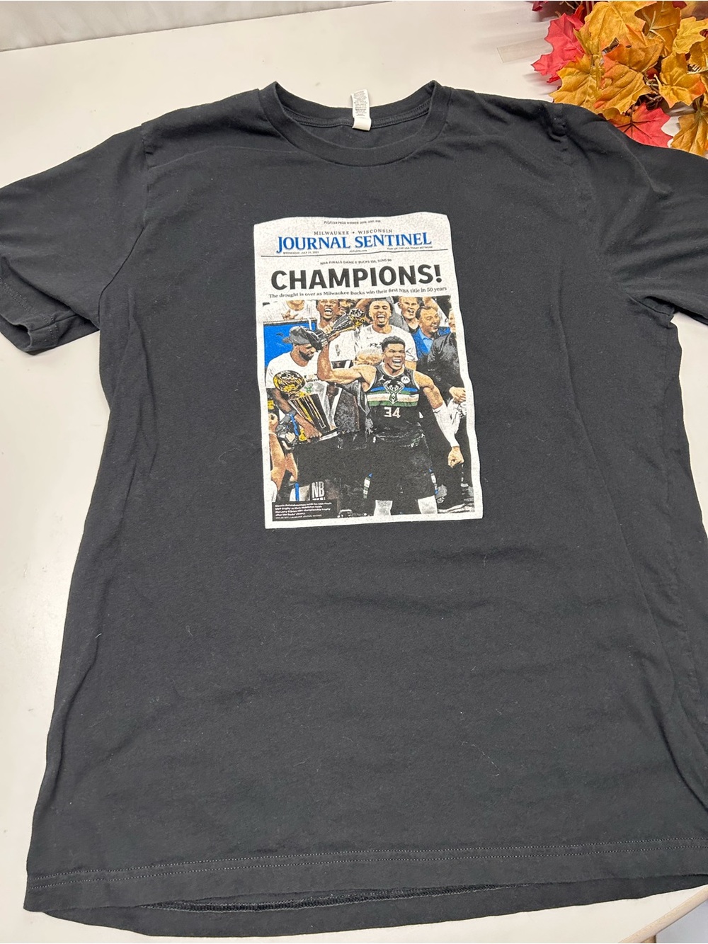 Bella Canvas Black 'Journal Sentinel CHAMPIONS' Graphic Tee